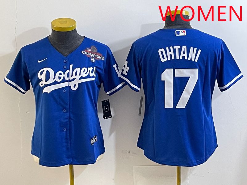 Women Los Angeles Dodgers #17 Ohtani Blue Game 2025 Nike MLB Jersey style 3183